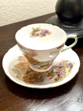 VINTAGE 'CUP AND SAUCER "SHELLEY HEATHER" RSV|50465