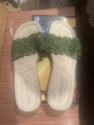 New Montego Bay Club Casual sandal size 8 Green Madina and Cream #62 VV  MTS|67038