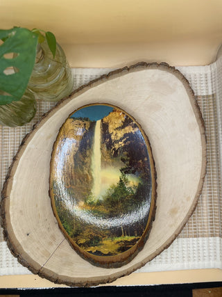 MCM waterfall on wood wall hanging RSV