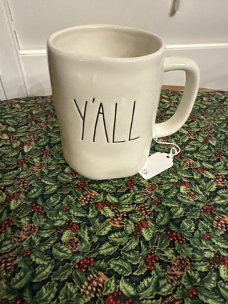 Rae Dunn YALL White Coffee Cup - RCD|121426