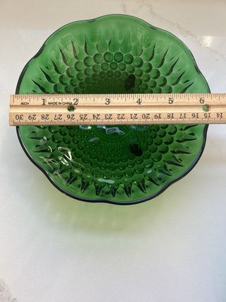 Anchor Hocking "Forest Green" glass dish-RSV
