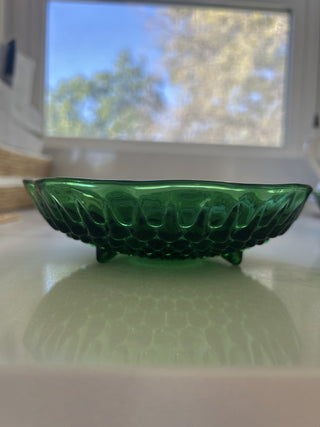 Anchor Hocking "Forest Green" glass dish-RSV