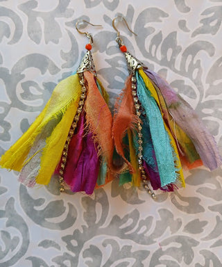 Sari Silk Earrings 12