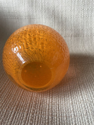 Vtg.Hand Blown Glass Orange RSV|68624