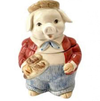 Set Otagiri Anthropomorphic Pig Jam Jar with Spoon #62 VV MTS