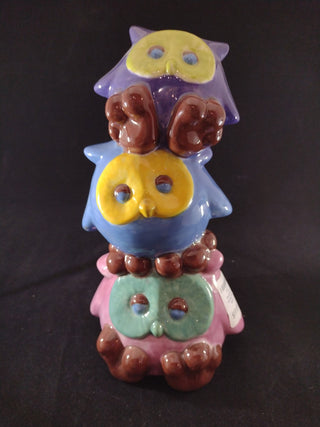 Studio Art Pottery owl bank rcd|74021