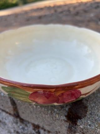 vintage Franciscan earthenware serving bowl in the popular "Apple" pattern