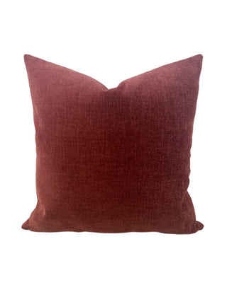 Handmade Red chenille pillow 18x18 RSV|125289