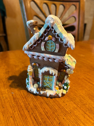 Vintage Gingerbread House Ceramic Hinged Trinket Box  RSV|123757