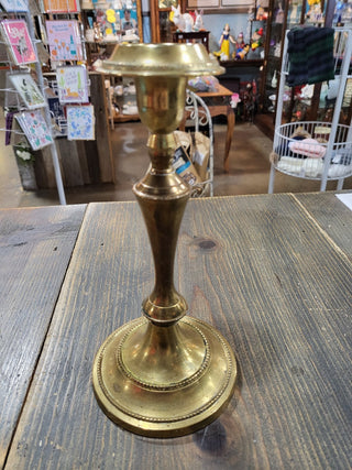 Vintage Sold BRASS CANDLESTICK Holder 8"H handmade in India  single RCD