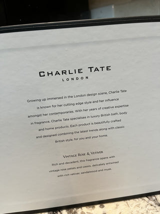 Charlie Tate London Vintage Rose & Vetiver Bathing Collection RCD