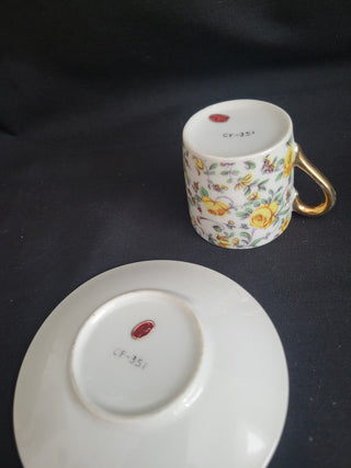 Inarco Gold Trim Demi Cup & Saucer Set RCD