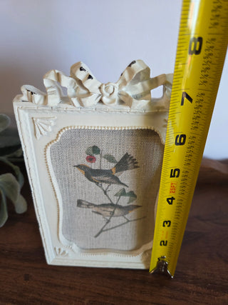 ShabbyChic Birds on Burlap Frame