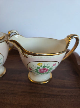 Pink Homer Laughlin Cream/Sugar Set