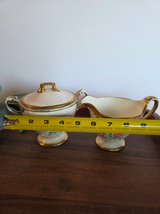 Pink Homer Laughlin Cream/Sugar Set