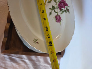 2 Tier Rose Floral Platter Stand