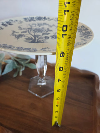 Blue & White Floral Cake Plate stand