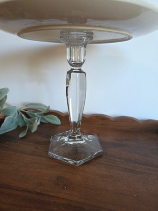 Blue & White Floral Cake Plate stand