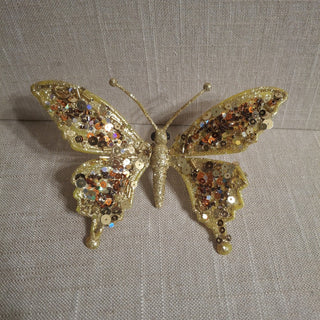 Gold Glitter Butterfly Clip|125708