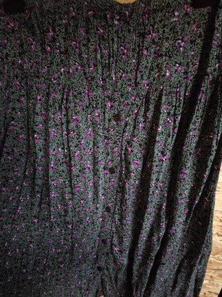 Women's - Vtg Dark Multi-color Skirt (M/L)