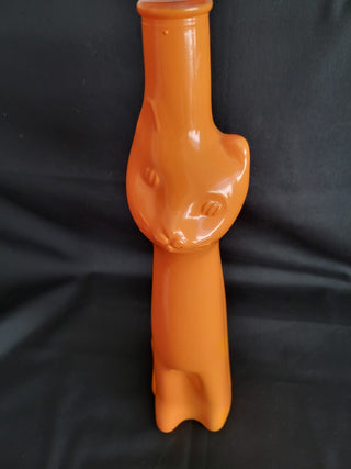 13" Tall Orange Happy Cat Riesling Wine Bottle RCD|96315