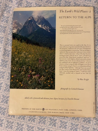 JP photography and literature book Return to the Alps by Max Knight