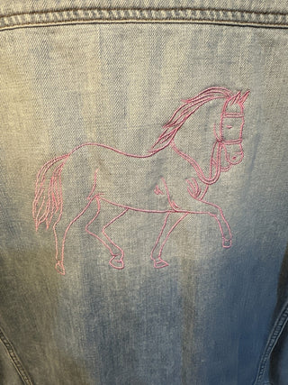 Embroidered jacket Size XXL. Pink Horse #SM RCD