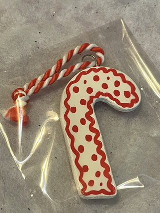 Handcrafted Clay Candy Cane Style #3 Ornament | Gift Tag|129757