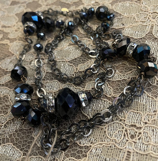 Handmade Necklace Black Gems #49 MTS|62709