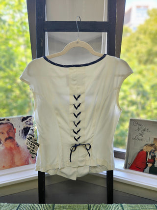 Vtg DEADSTOCK West 27th St. Blouse (Med) MTS|90942