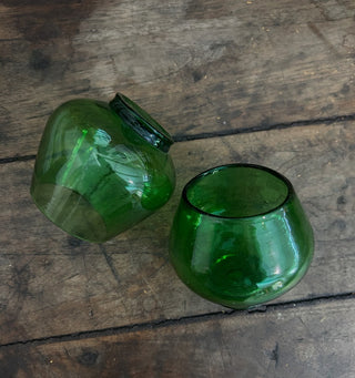 10H Mid century modern green glass MT|109343