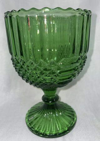Vintage Indiana Glass Green Goblet or Candy Dish RSV|56980