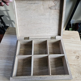 Green Carved "Ashanti" Wooden Tea Box (BRI) - MTS|79578