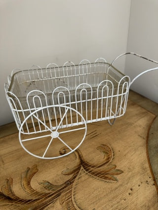 AJ - Rustic Metal Wagon with Glass Insert