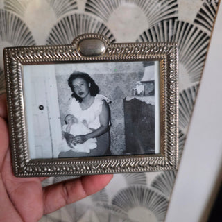 Small Silver Plated Frame w/ Vtg Photo