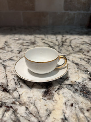 Demitasse Meito Japan Gold Rimmed Cup & Saucer RCD