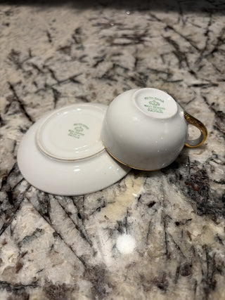Demitasse Meito Japan Gold Rimmed Cup & Saucer RCD