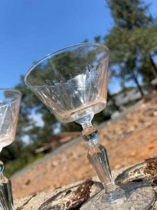 Set of 2 Vintage Libbey ROCK SHARPE Champagne/Tall Sherbet Glasses