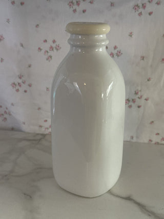 Crate & Barrel White Milk Bottle & Lid - RSV|107759