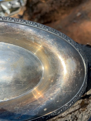Apollo EPNS by Bernard Rice's Sons, Inc. Silver Plate Vintage Silver-Plated Bread or Fruit Basket with Handle