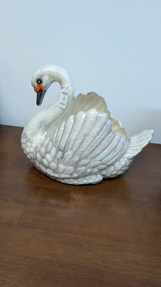 Vintage Large Lustreware Ceramic Swan RSV