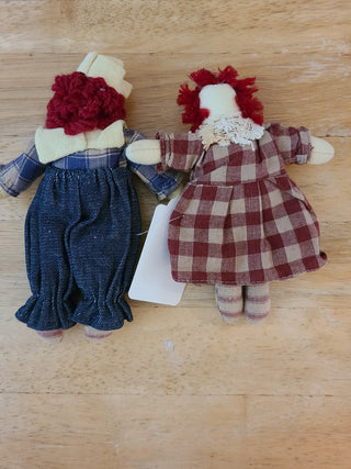 Americana Folk Art Raggedy Ann & Andy Dolls, RCD|93421