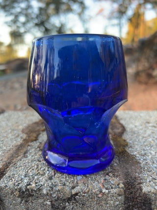 SINGLE Vintage Viking Glass "Georgian" Glass Tumblers Cobalt Blue Mid-century