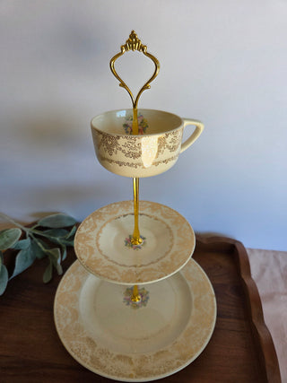Royal China Delmar Lace 3Tier Teacup Stand
