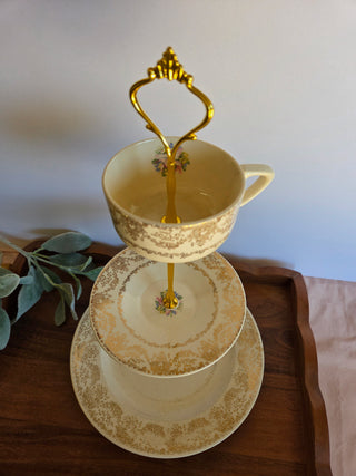 Royal China Delmar Lace 3Tier Teacup Stand