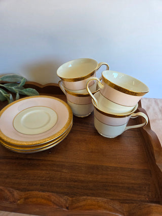 Mary Kay 40th Anniv. Set of 4 Teacups/Saucers