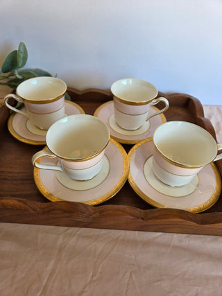 Mary Kay 40th Anniv. Set of 4 Teacups/Saucers