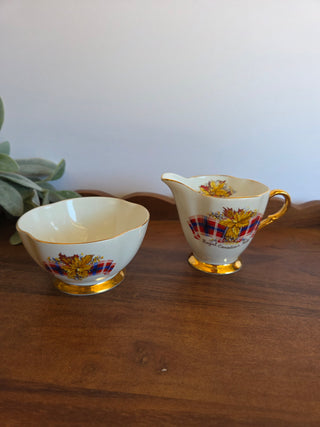 Royal Canadian Tartan Cream & Sugar Set