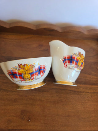 Royal Canadian Tartan Cream & Sugar Set