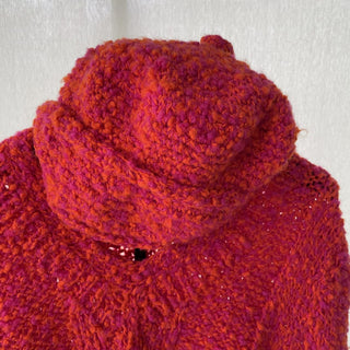 Vtg pink/orange handmade sweater w/ matching cap RSV|159284